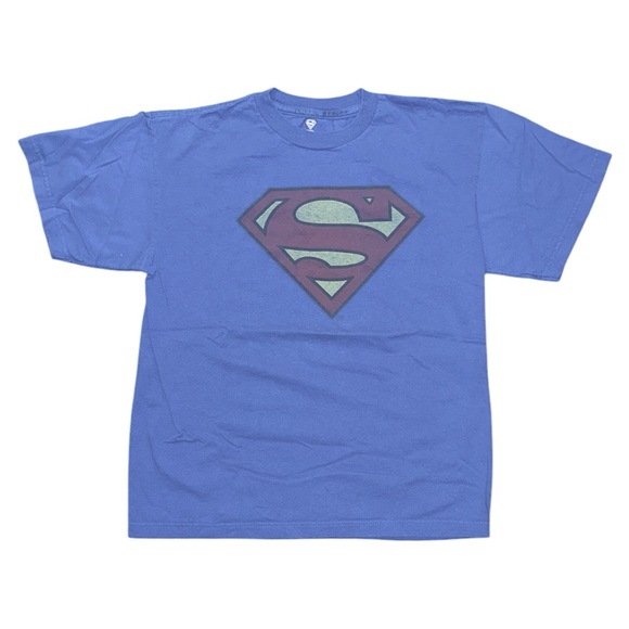 Kids’ XL DC Comics Superman shield short sleeve tee t-shirt vintage wash - Picture 1 of 2